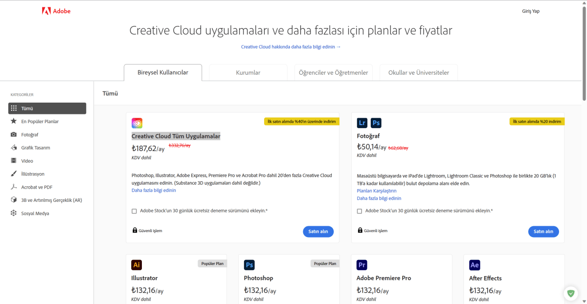 Adobe CC Türkei