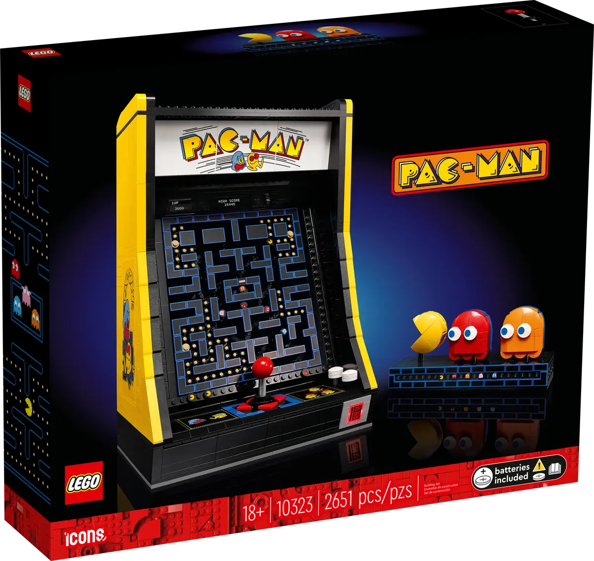 Låda för Lego-byggsatsen Pac-Man Arcade