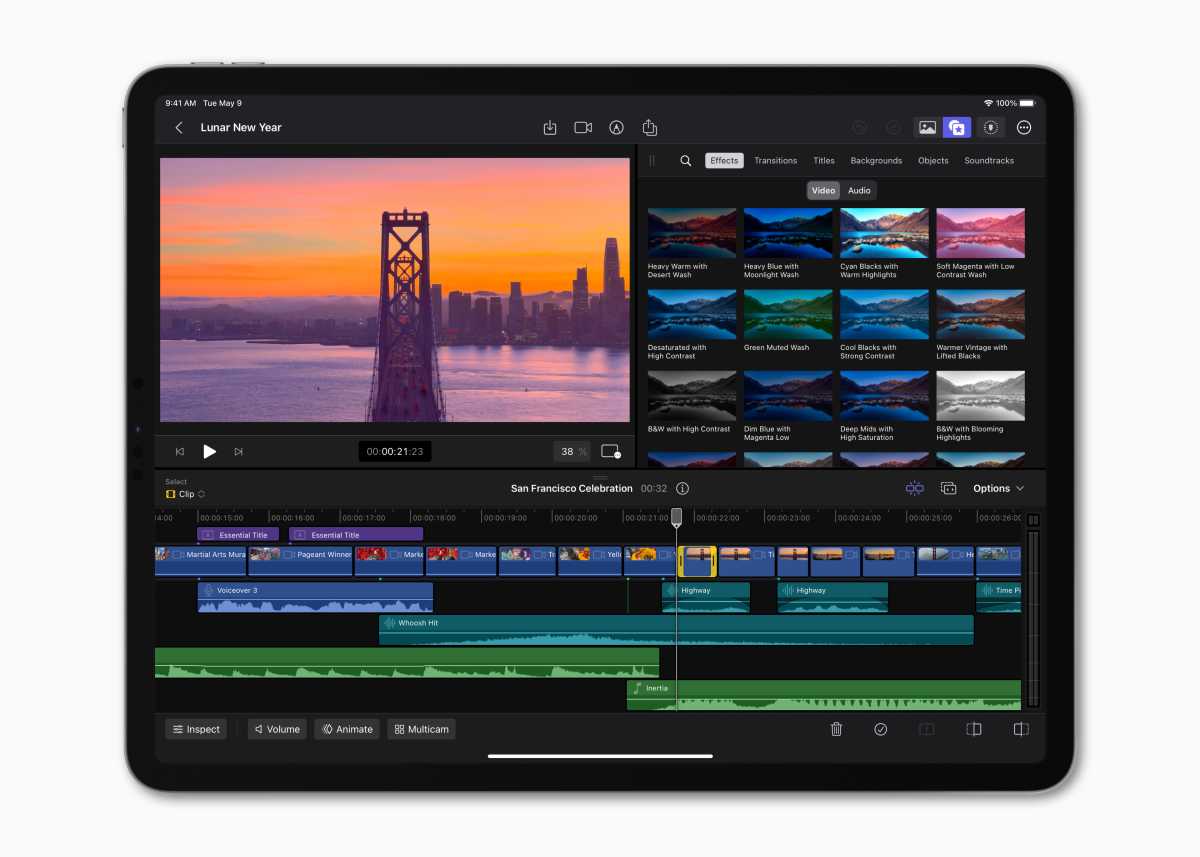 Efectos de Final Cut Pro para iPad