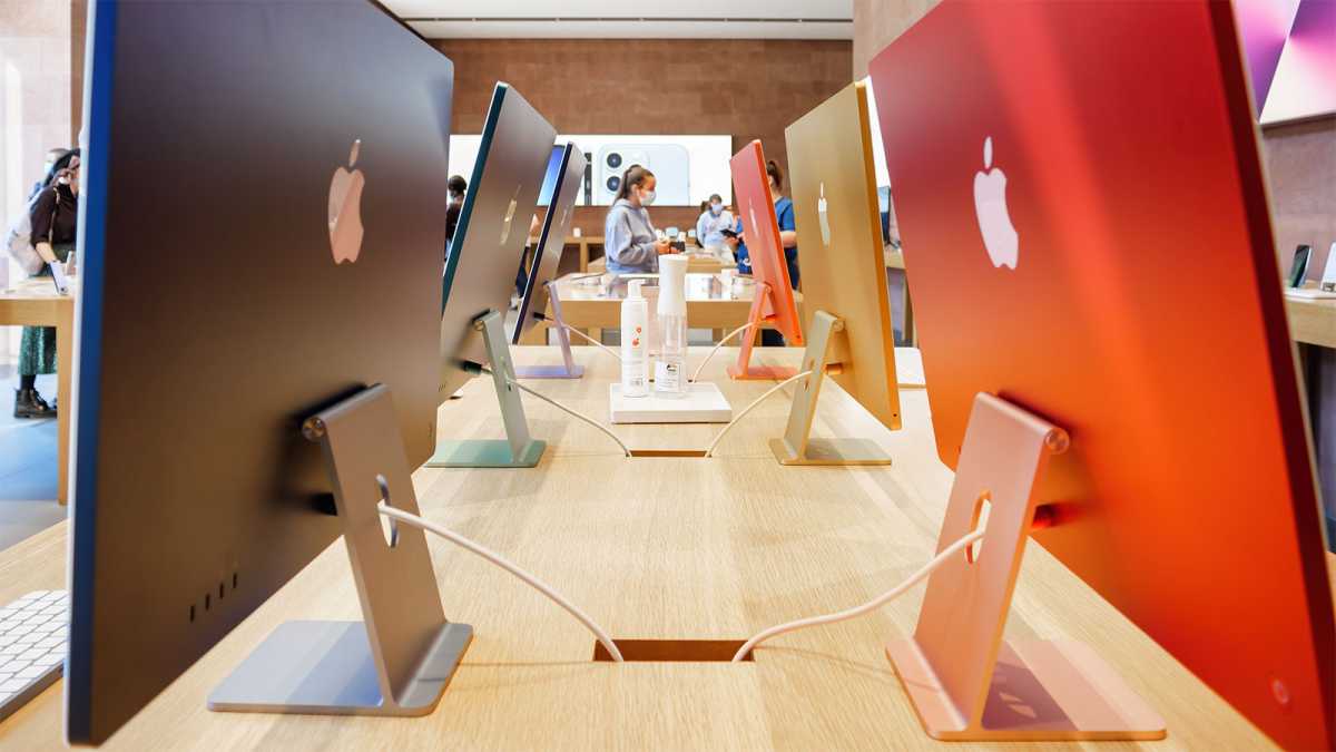 iMac M1 24 Zoll bunt im Apple Store