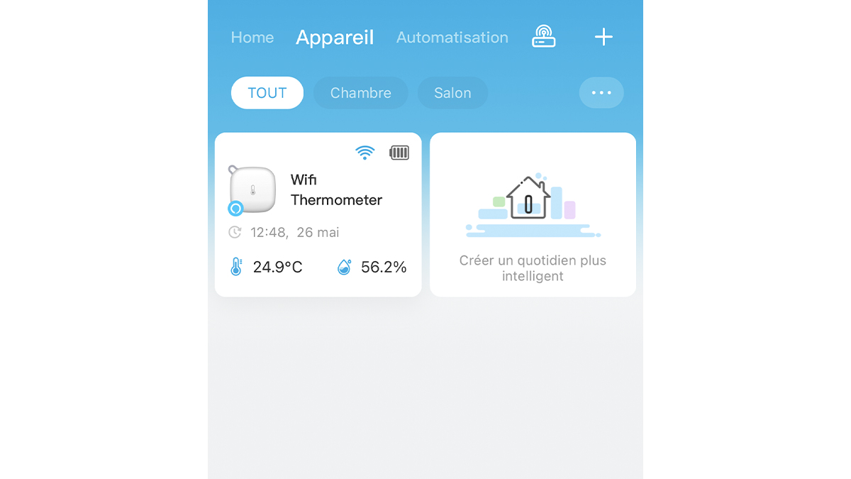 Govee Thermomètre hygromètre numérique WiFi, capteur de température  intelligent avec notification par application, 2 ans de