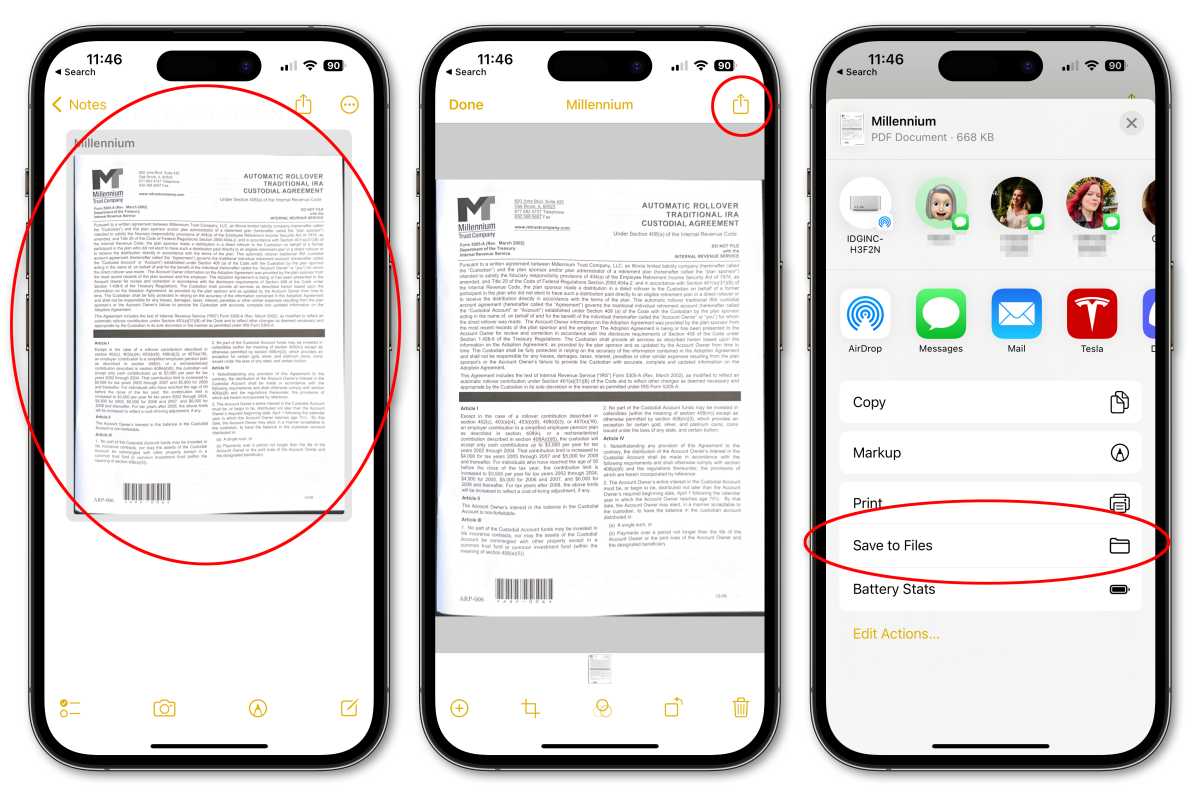 Сканиране на iPhone и PDF стъпка 2