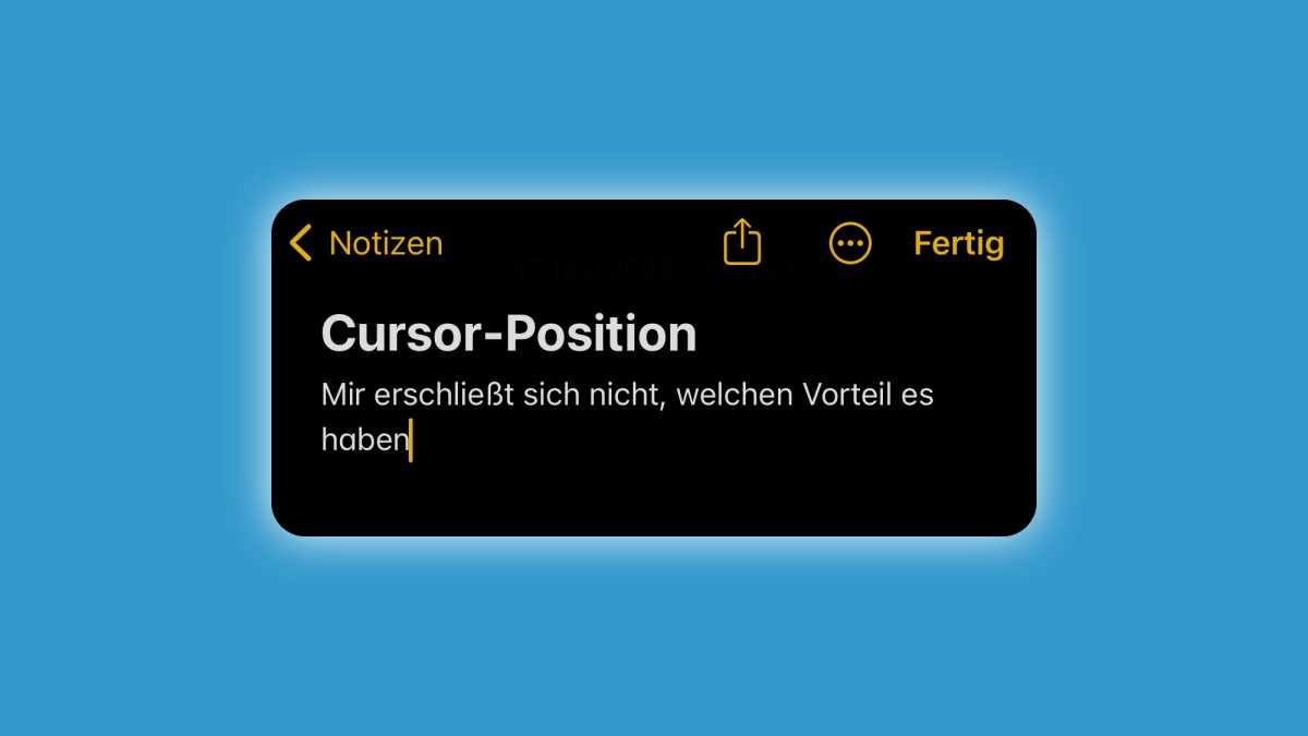 Screenshot der Notizen-App