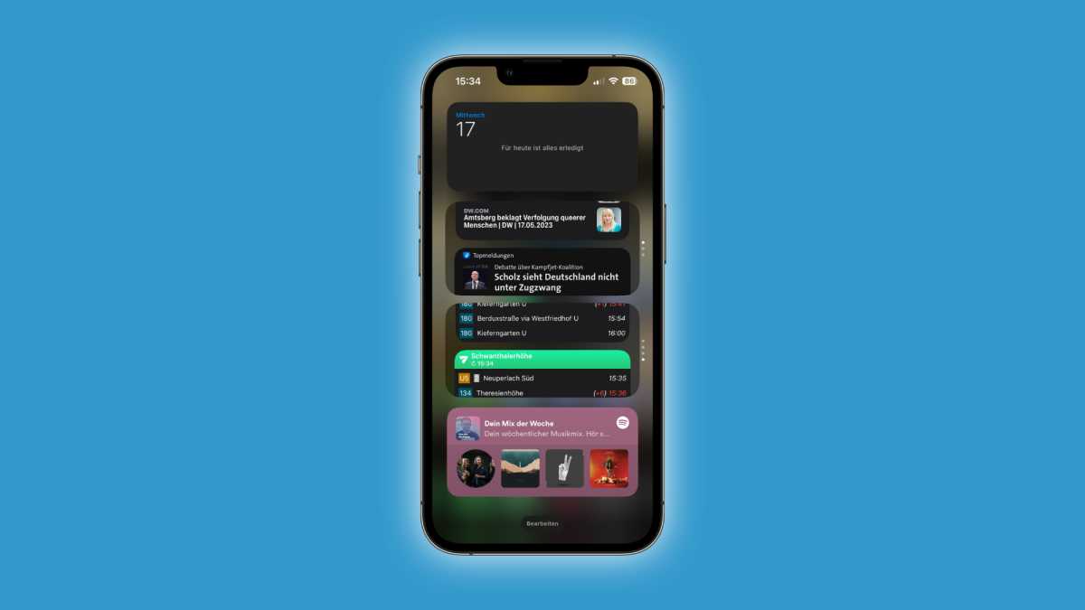 iOS 16 Widget-Stapel