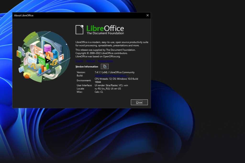 Image: Dark Mode in Libre Office aktivieren