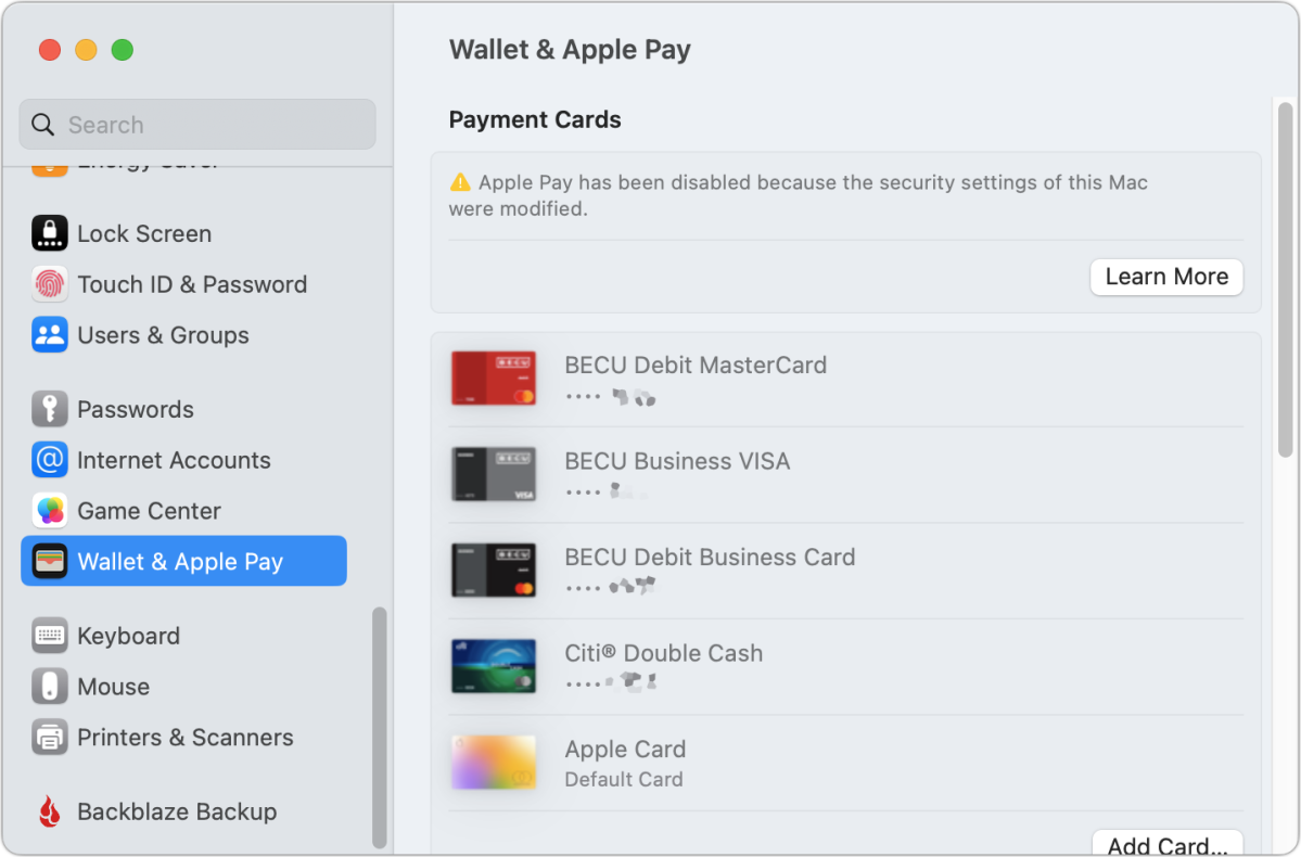 Cómo pagar con tarjeta de crédito o débito desde tu Mac (y cuándo no puedes)