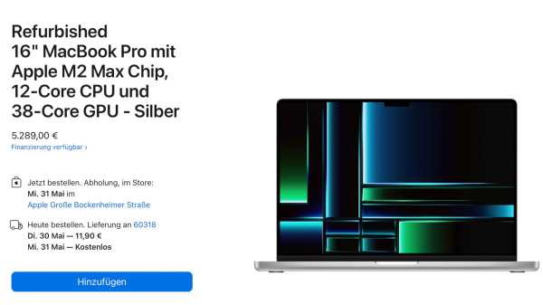 Image: Macbook Pro und Mac Mini von 2023 jetzt refurbished bei Apple - woanders gÃ¼nstiger