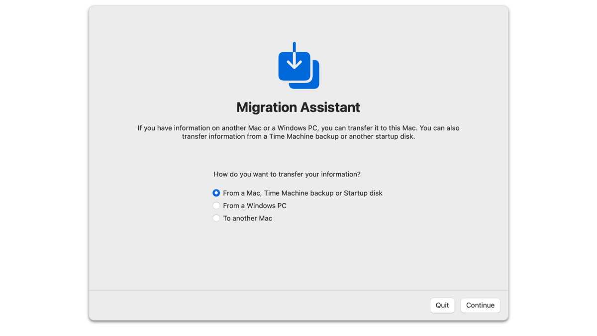 macOS Migration Assistant