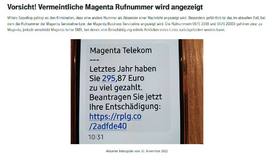 Die Telekom warnt vor Spam-SMS, die dem Empfänger eine Gebühren-Rückerstattung in Aussicht stellen. Doch hinter solchen Nachrichten stecken kriminelle Banden.