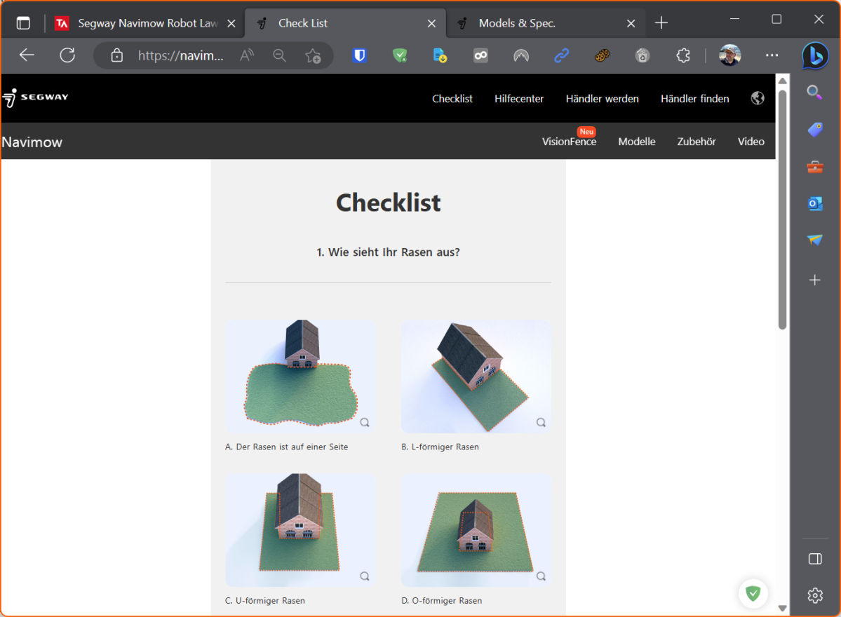 Segway Navimow Checkliste