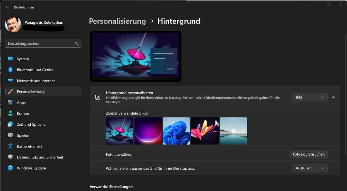 Die Personalisierung ist eine echte Stärke von Windows 11 - ähnliche Funktionen bietet natürlich auch Windows 10