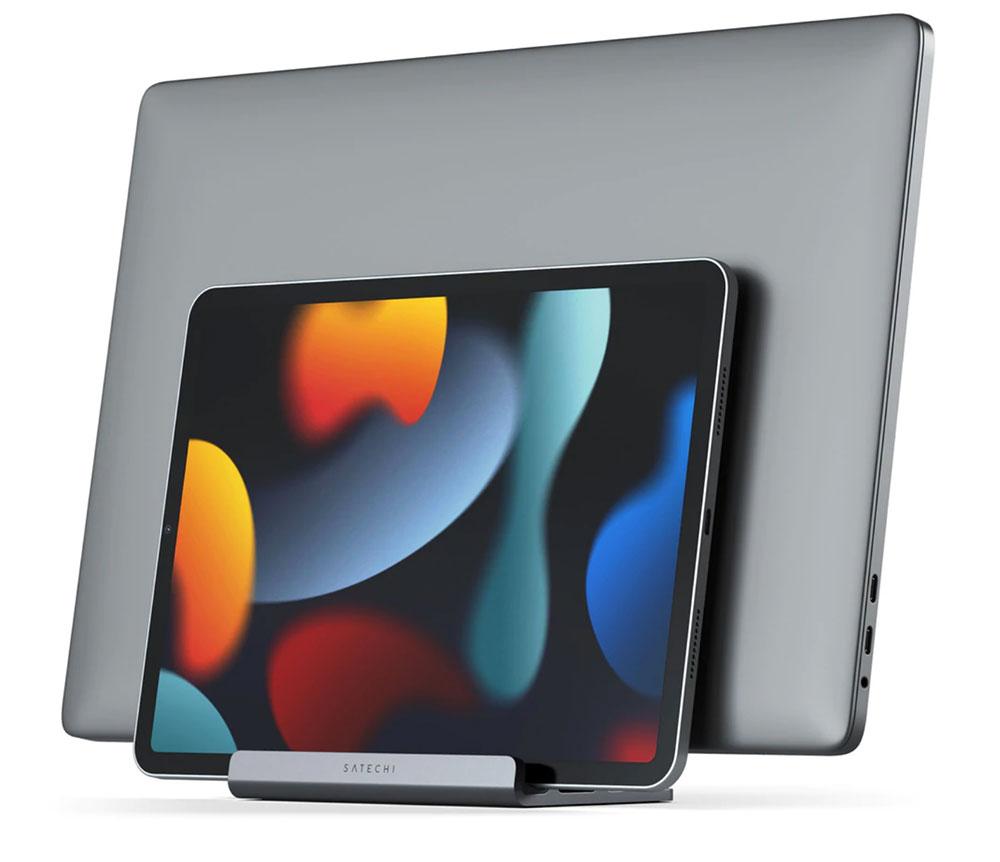 SATECHI Support vertical double - Meilleur support fermé pour ordinateur portable/tablette