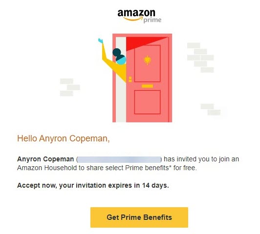 Share Amazon Prime method