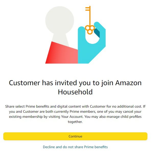 Share Amazon Prime method