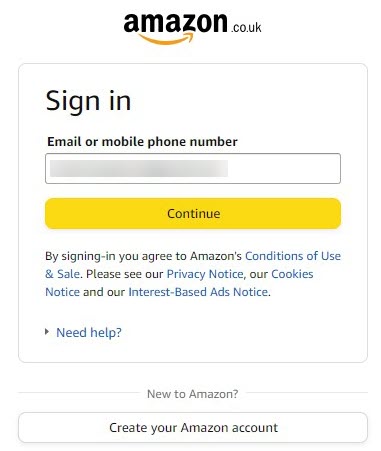 Share Amazon Prime method