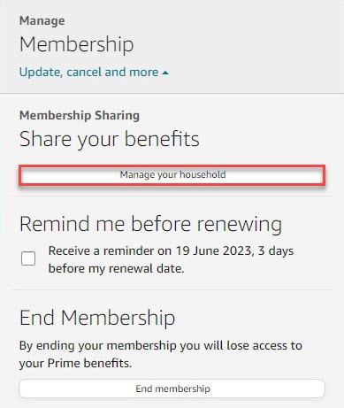 Share  Prime Membership with Your Family-  Household 