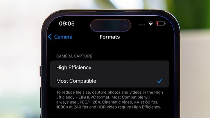 iPhone camera capture formats