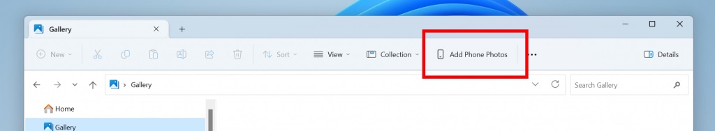 Windows 11 add phone photos