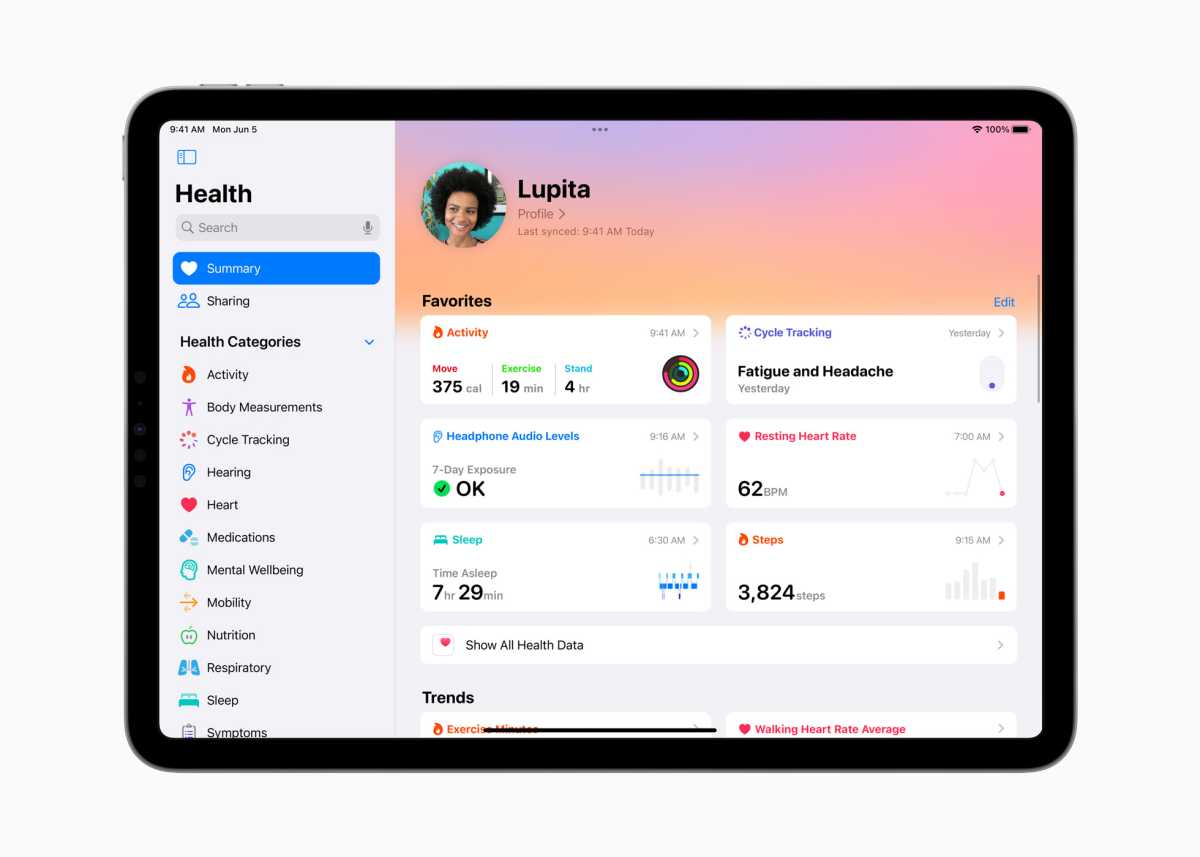 iPadOS 17 Health