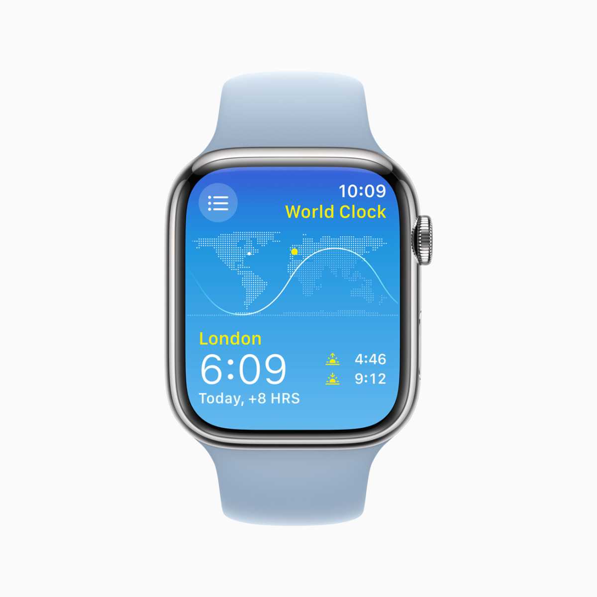 watchOS 10 – Weltuhr-Zifferblatt