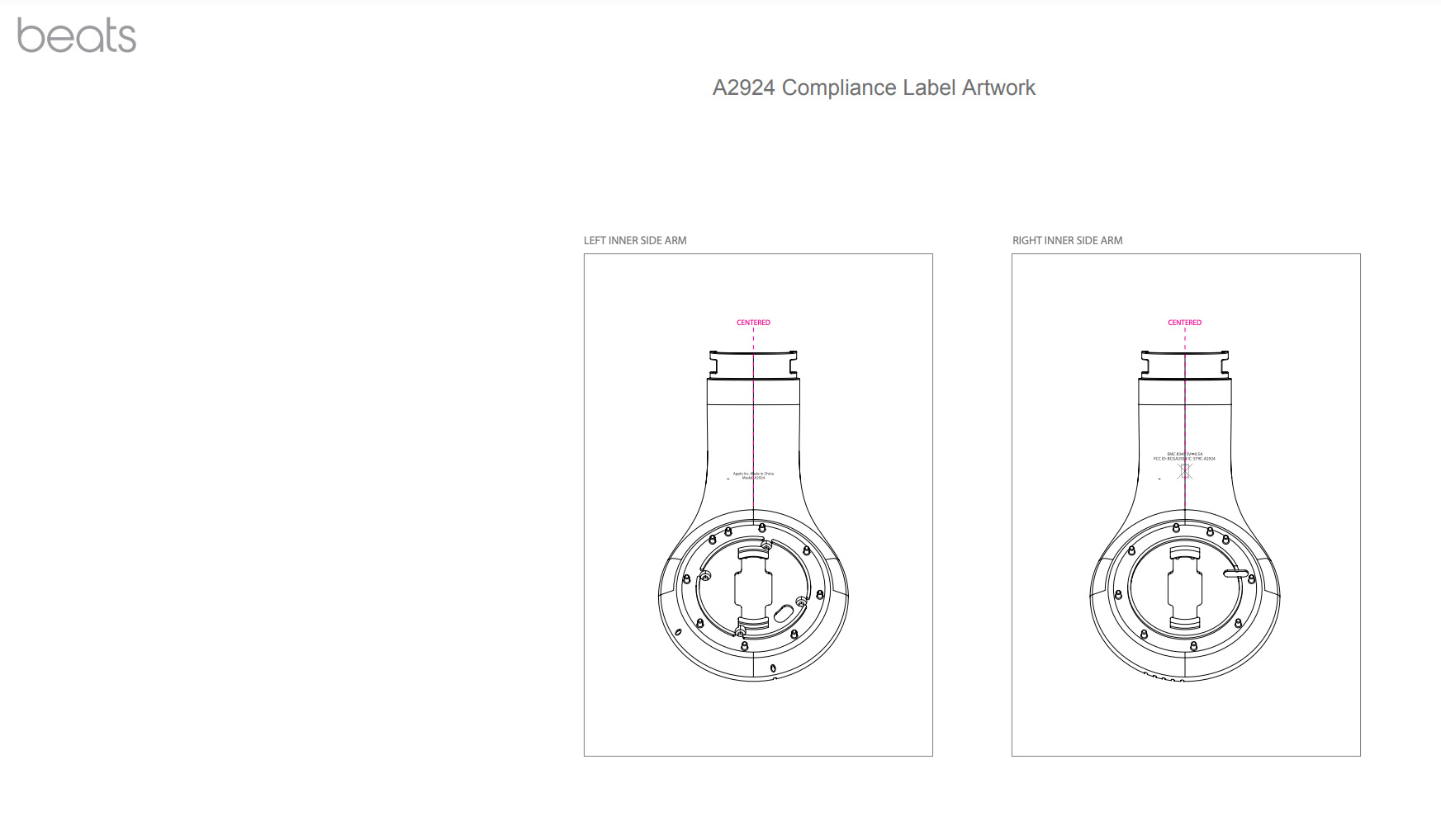 Beats Studio Pro FCC compliance label