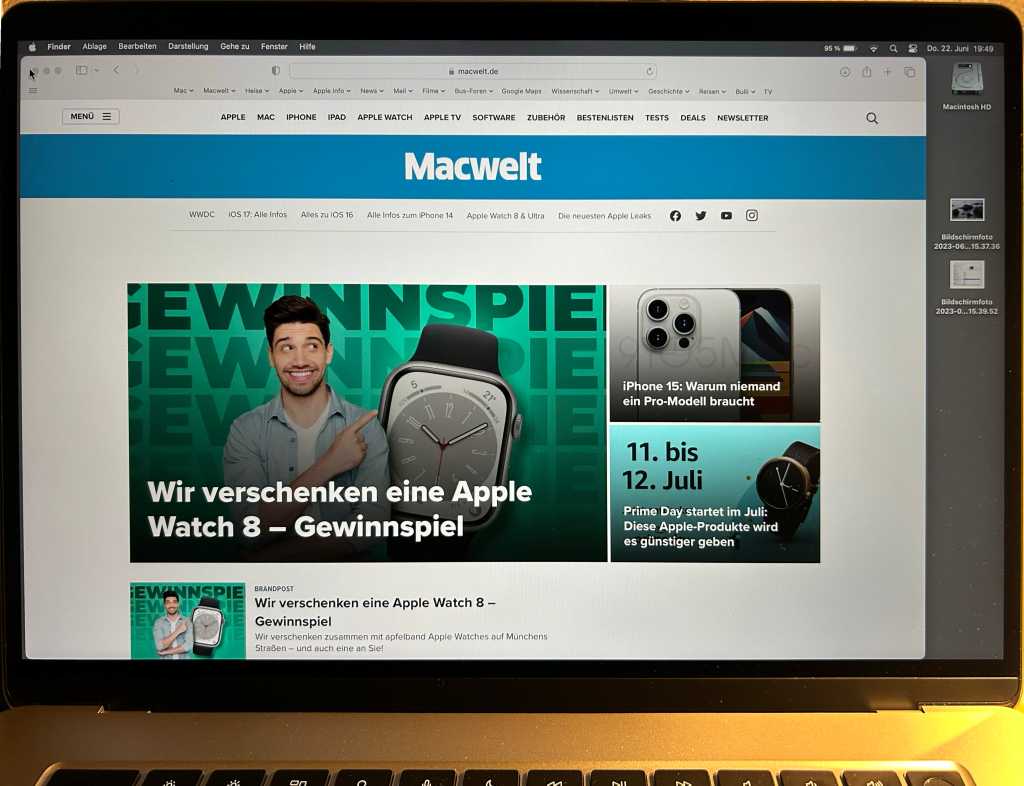 Image: So verstecken Sie die Notch auf dem Macbook