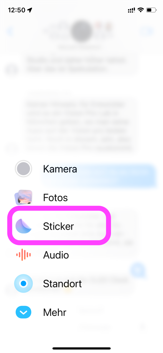 Sticker unter iOS 17 in iMessage