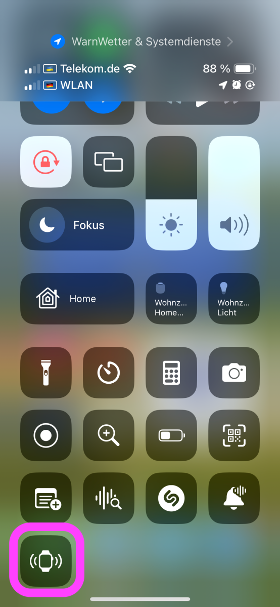 Apple Watch mit dem iPhone anpingen