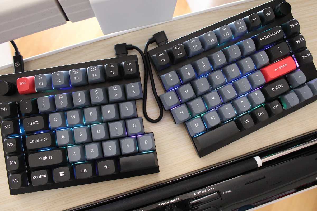 Keychron Q11 QMK top-down view (angled, cropped)