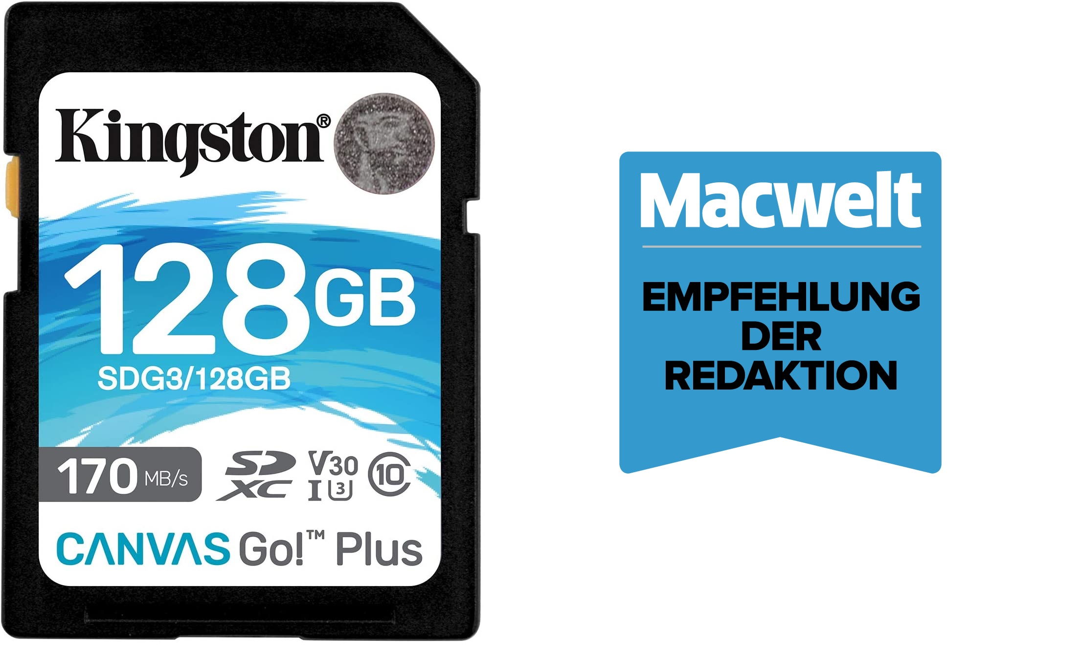 Empfehlung der Redaktion (UHS-I-Karten): Kingston Canvas Go Plus 128GB SDXC