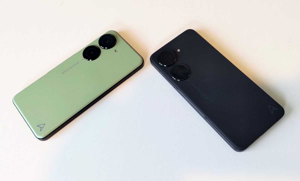 Asus Zenfone 10 grön och svart