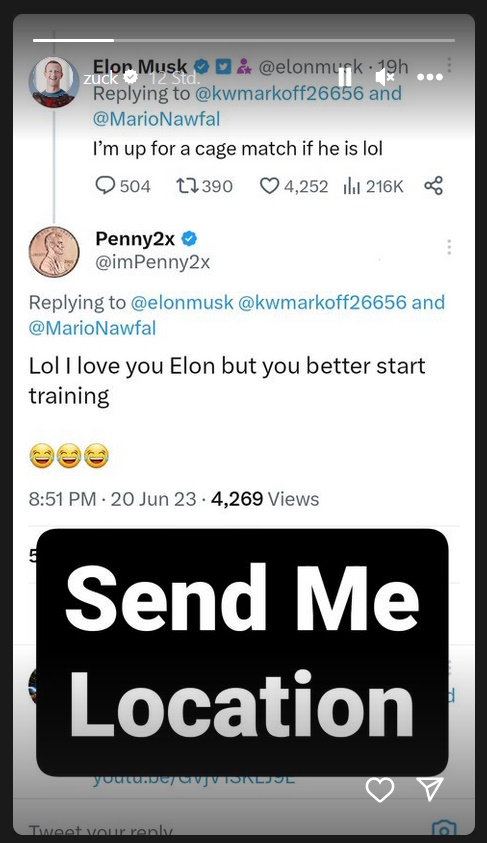Screenshot Mark Zuckerberg Instagram Story