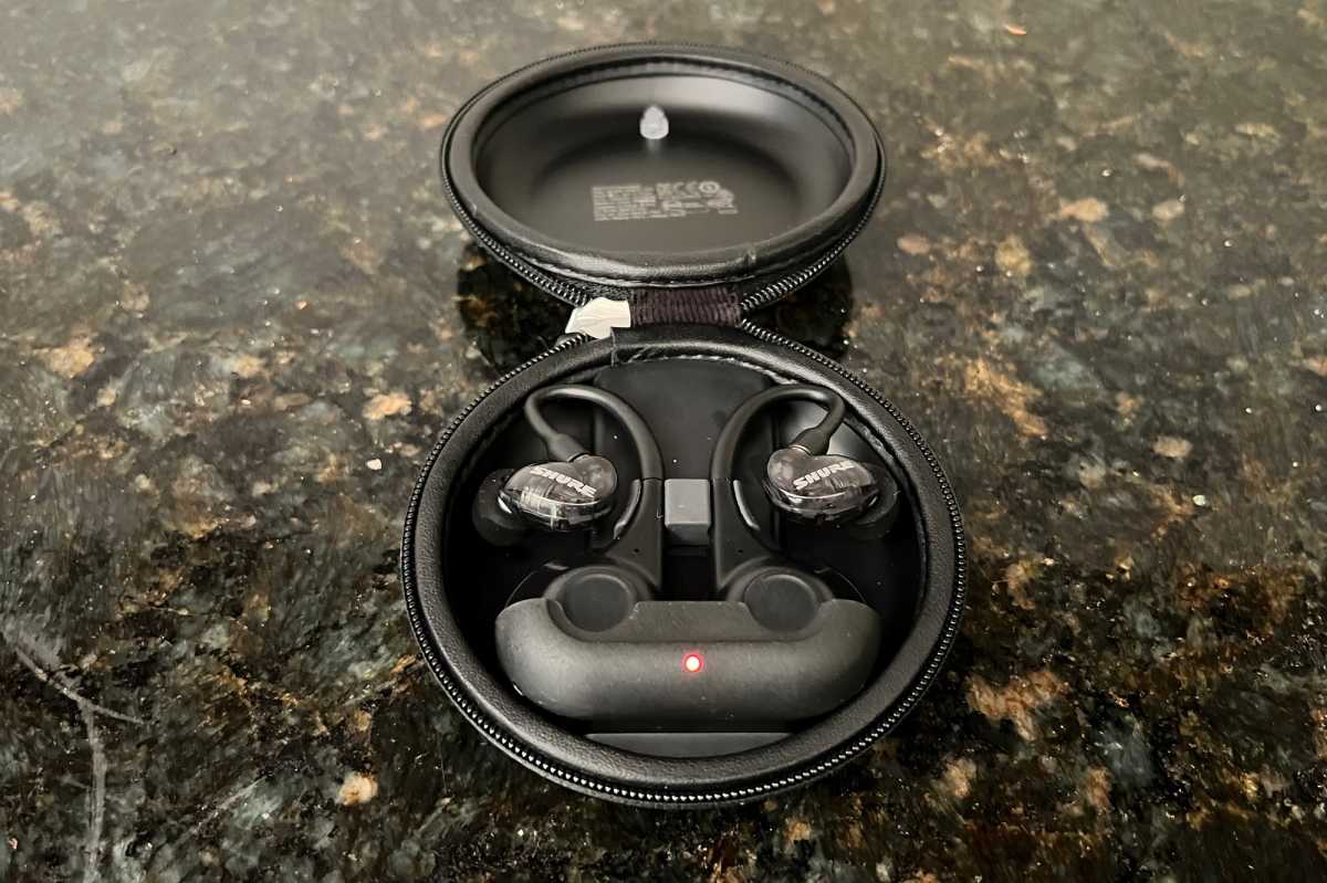 Shure Aonic 215 Gen 2 inside case