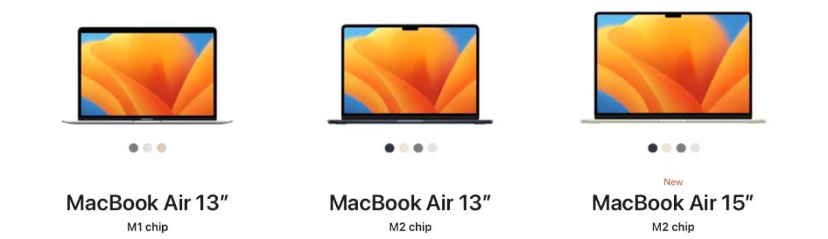 The three MacBooK Airs