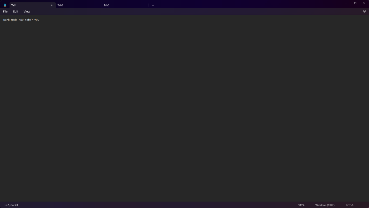 Windows 11 feature - Notepad tabs