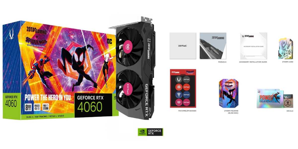 Zotac Gaming GeForce RTX 4060 8GB OC Spider-Man mit Zubehör