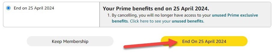 Cancel Amazon Prime Desktop Method