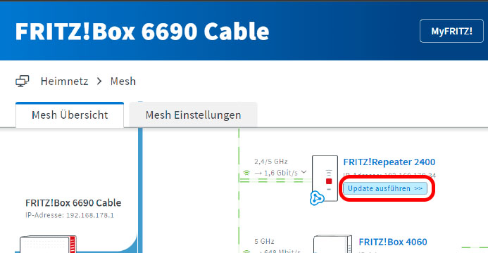 Verfügbare Updates sehen