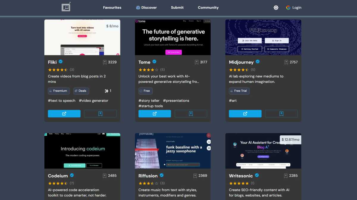 Auf der Website Futurepedia können Sie sich über 1500 KI-Dienste und -Tools informieren. Die Liste lässt sich danach filtern, ob die Dienste gratis oder kostenpflichtig sind.