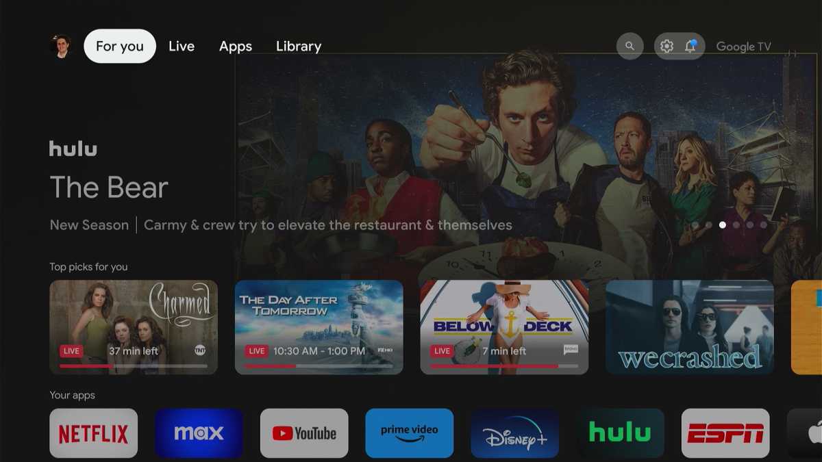 Google TV sur la boîte de diffusion Onn 4K de Walmart