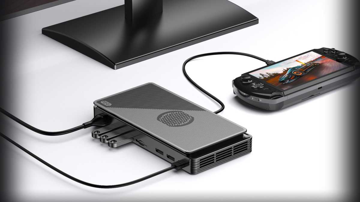 GPD G1 external GPU dock with portable gaming gadget