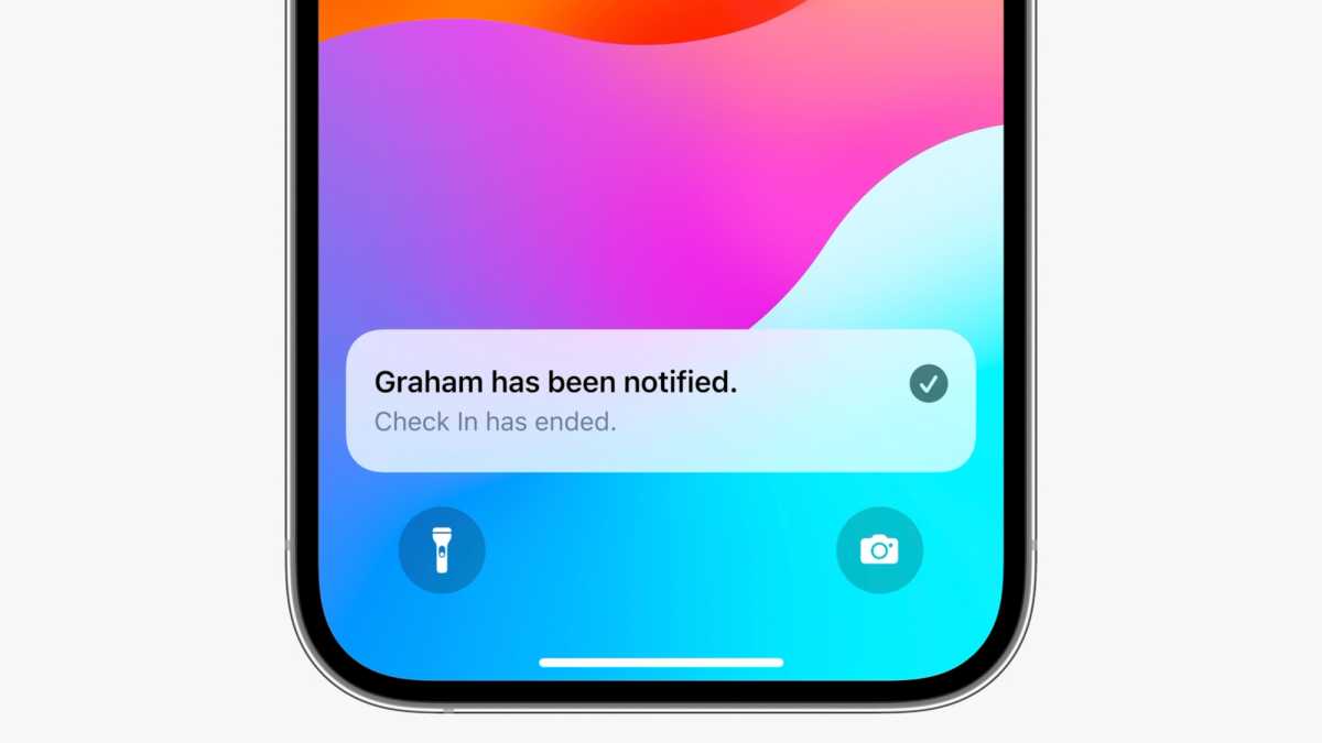 iOS 17 Messages Check-in Benachrichtigung