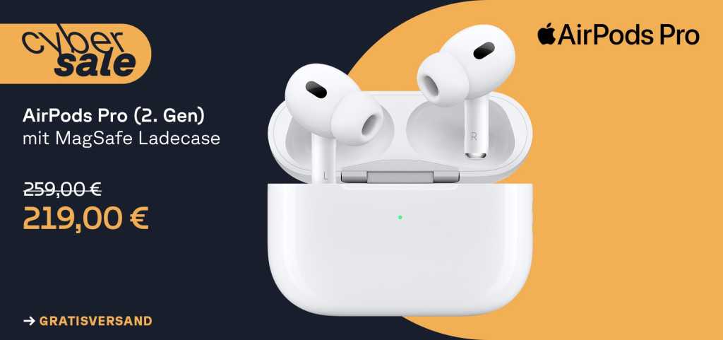 Image: Airpods Pro 2 bei Cyberport fÃ¼r 219 Euro im Tagesangebot