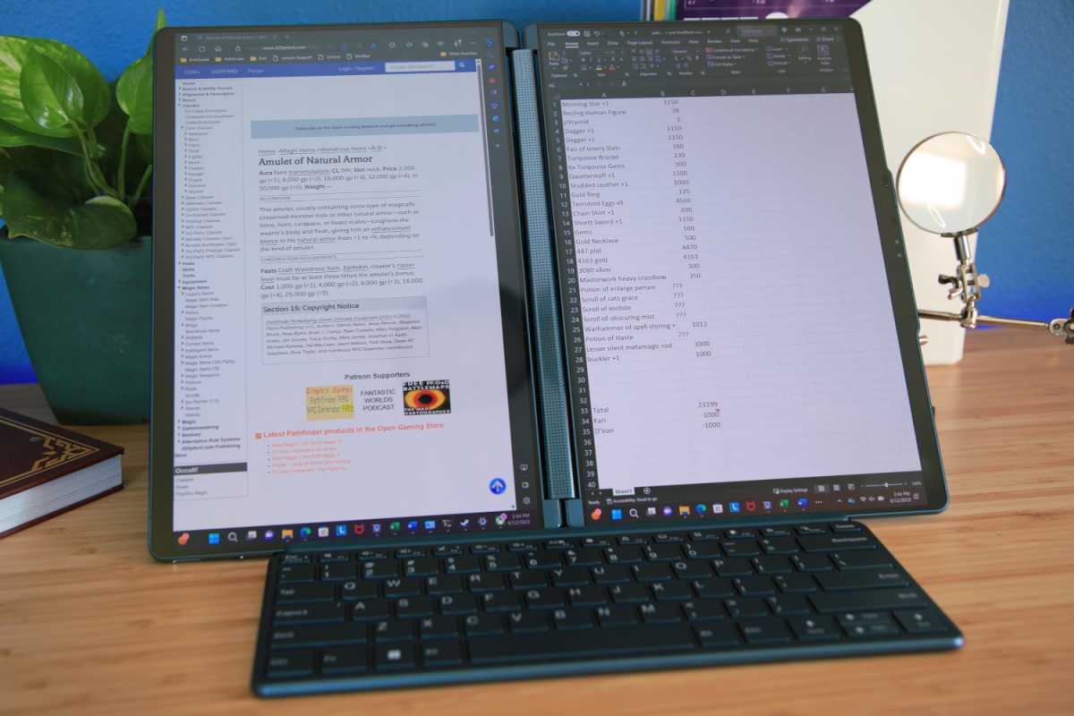 Lenovo Yoga Book 9i display