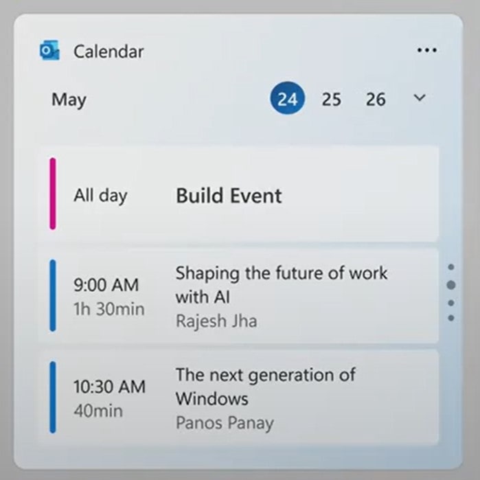 Microsoft Build 2023 Calendar screenshot