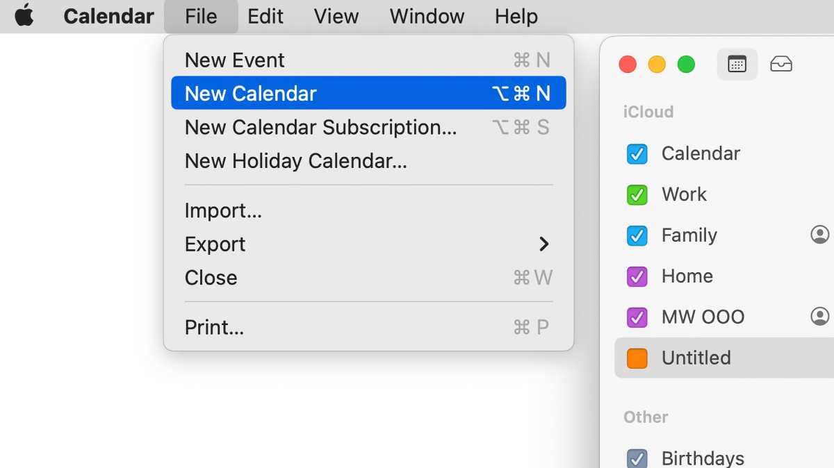 new calendar macOS