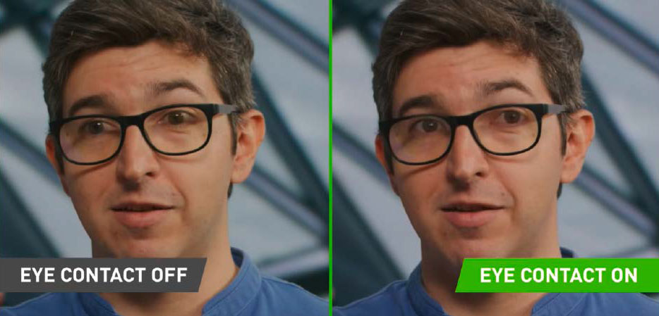 Einen Streaming-Tool von Nvidia sorgt dafür, dass Sie im Video-Call immer den Augenkontakt zu Ihren Gesprächspartnern halten. Diese Videomanipulation fühlt sich allerdings etwas gruselig an.