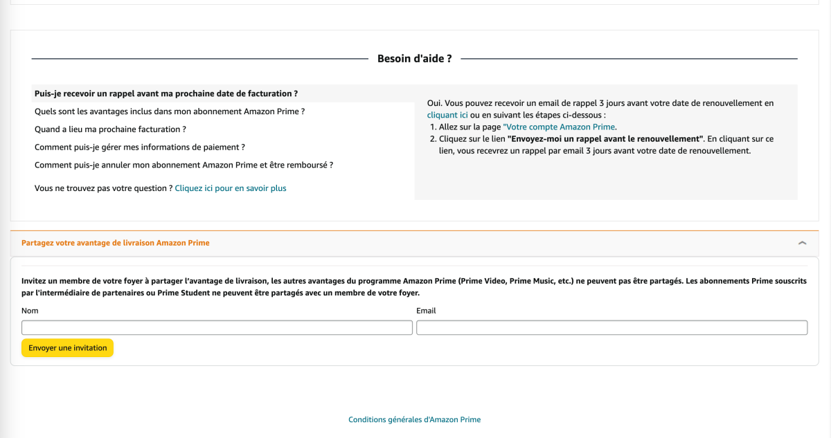 partage livraison amazon prime