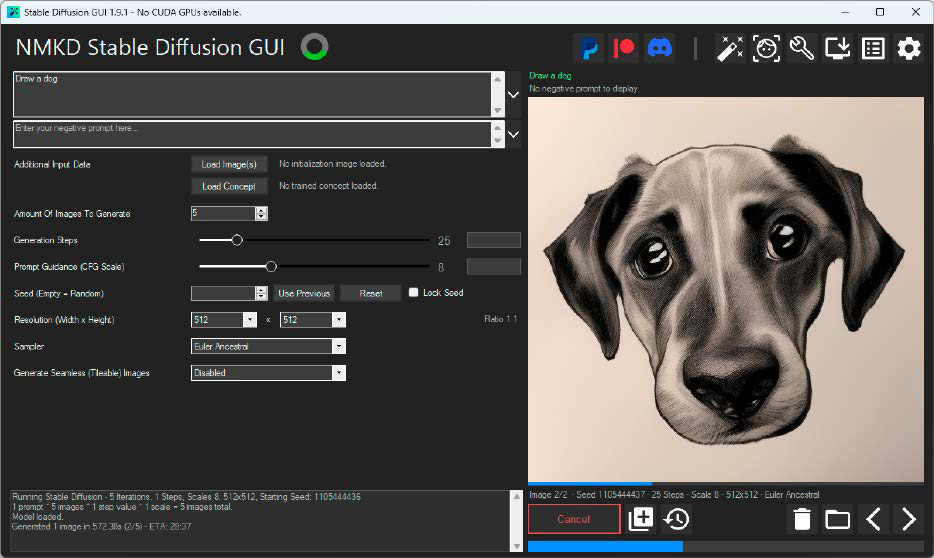 Mit dieser Freeware erstellen Sie per Texteingabe neue Bilder und nutzen dabei die Engine von Stable Diffusion. Damit das nicht zu lange dauert, wird eine Nvidia- oder AMD-Grafikkarte dringend empfohlen.