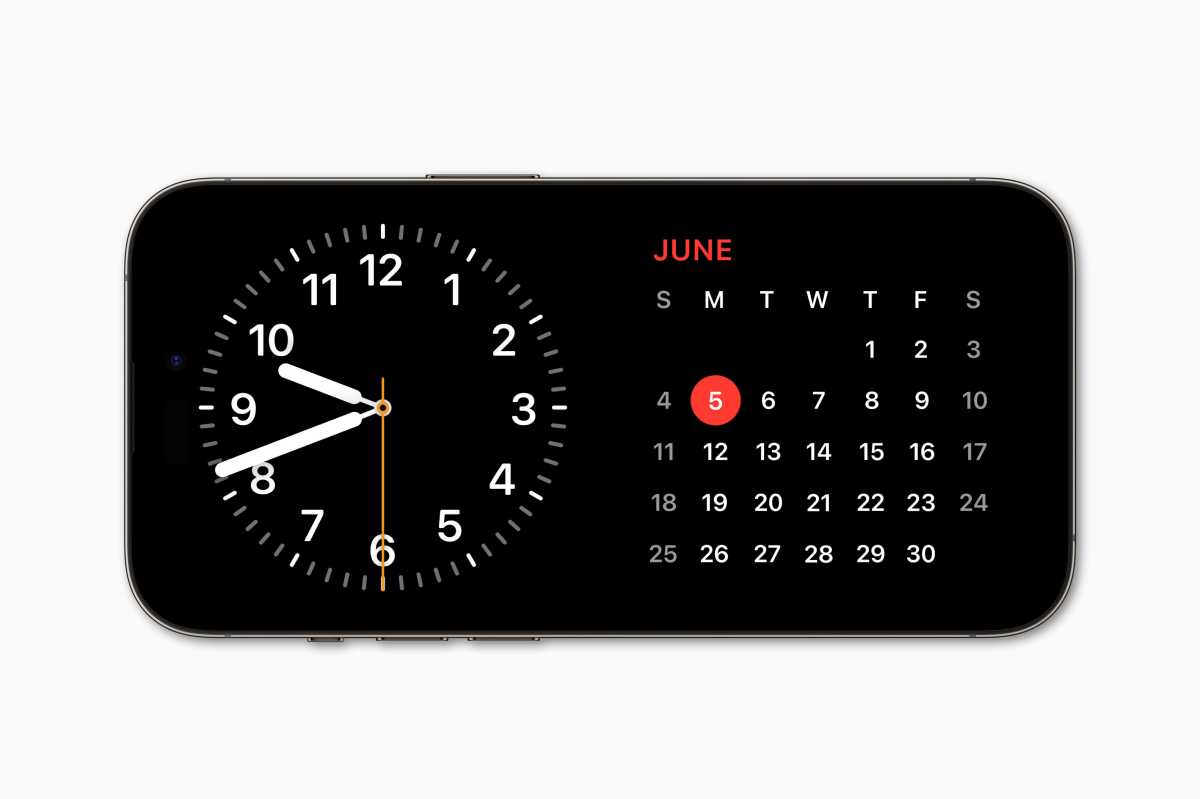 Modo StandBy con reloj y calendario